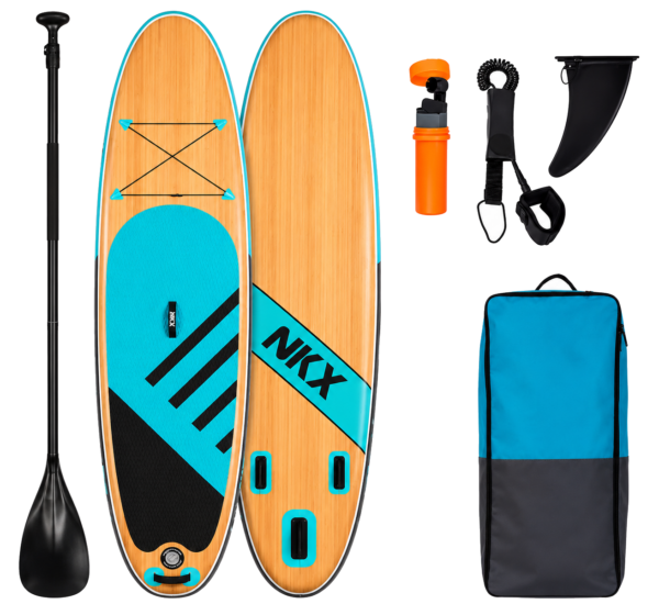NKX Instinct SUP Gonfiabile 305 cm (10’0″) Nero/Blu – Tavola Allround con Kit Completo