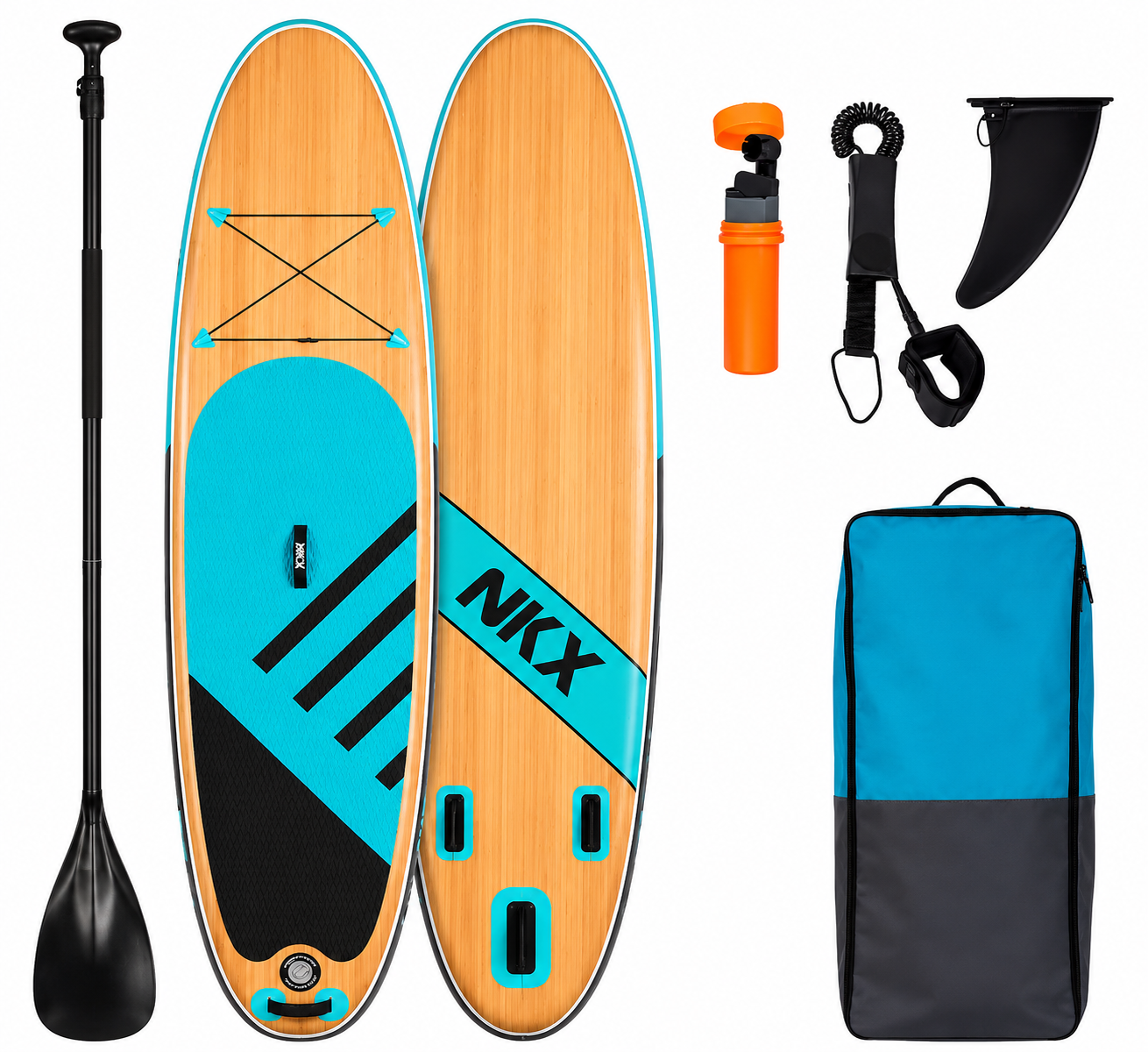 NKX Instinct SUP Gonfiabile 305 cm (10'0") Nero/Blu – Tavola Allround con Kit Completo