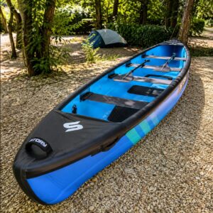 Story Canoa Gonfiabile 4 Persone 490 cm Dropstitch Blu vista 8