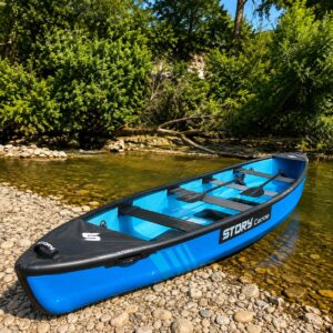 Story Canoa Gonfiabile 4 Persone 490 cm Dropstitch Blu vista 7