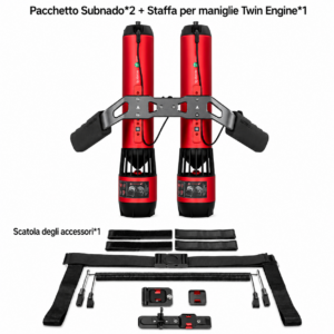 Waydoo Subnado Twin Engine Kit Doppio Scooter Subacqueo Rosso