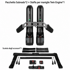 Waydoo Subnado Twin Engine Kit Nero Doppio Scooter Subacqueo Elettrico