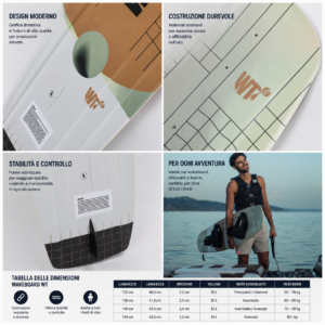 Waketec Wakeboard Play 139 cm Blu/Grigio vista 2