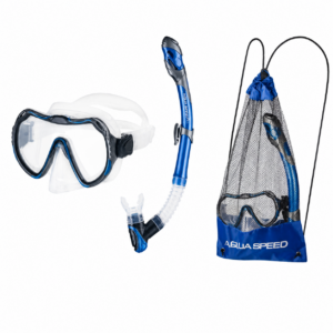 Aqua Speed Java + Elba Set Snorkeling con Borsa a Rete