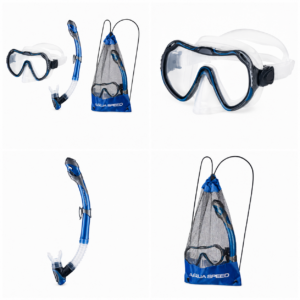 Aqua Speed Java + Elba Set Snorkeling con Borsa a Rete vista 2