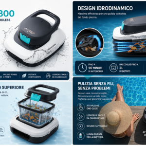 Robot Piscina Aiper Scuba 800 caratteristiche e dotazione