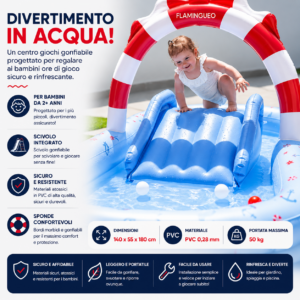 Centro Giochi Acquatico NESS Flamingueo con Spruzzatore vista 4