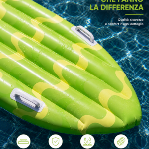 Materassino Gonfiabile Tavola da Surf Verde AUSTIN in utilizzo