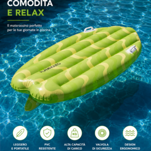 Materassino Gonfiabile Tavola da Surf Verde AUSTIN in utilizzo