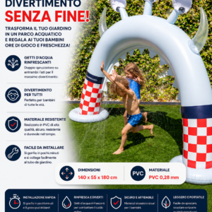 Spruzzatore Gonfiabile per Bambini HECTOR Flamingueo in utilizzo