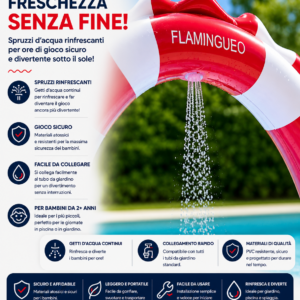 Centro Giochi Acquatico NESS Flamingueo con Spruzzatore vista 3