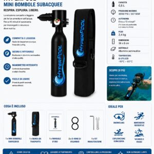 HyperPool S300Plus Mini Bombola 0,5 L Nera borsa inclusa