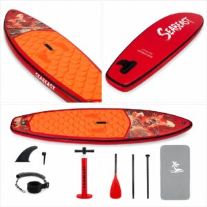 SEABEAST HS031 SUP Gonfiabile 335×82×15 cm Rosso vista posteriore