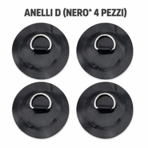 KOETSU D-Ring SUP nero dettaglio anello in acciaio inox
