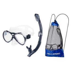Set Snorkeling MANUS + Borneo Nero con Sacca Mesh