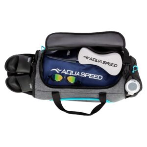 Aqua Speed Borsone Sportivo Duffle Bag L Grigio col.34 vista 3