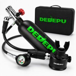 DEDEPU S5000 PA Mini Bombola Sub 1 L con Manometro Nera vista 4