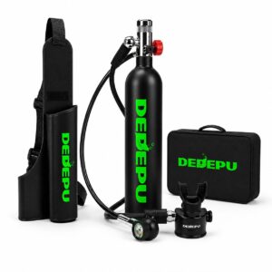 DEDEPU S5000 PA Mini Bombola Sub 1 L con Manometro Nera vista 2