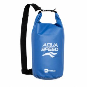 Sacca impermeabile Dry Bag 10 L blu navy con tracolla
