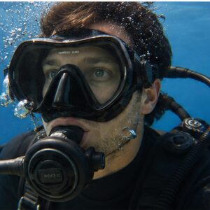 DEDEPU M1 Maschera Sub Anti-Appannamento Panoramica Nera vista 5