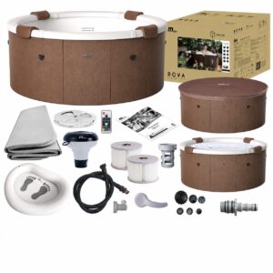 MSpa ROVA F-RO066W Spa Semirigida Rotonda per 6 Persone set e accessori