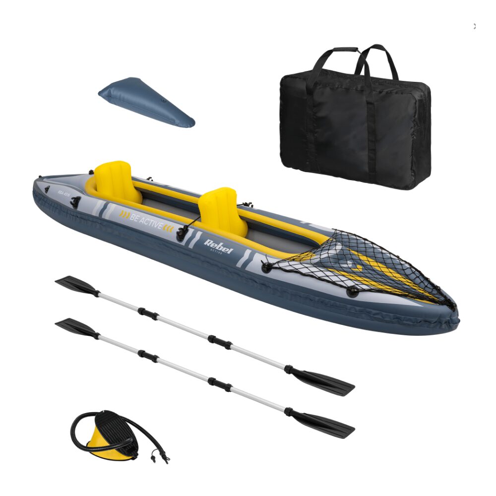 REBEL ACTIVE RBA-4516 Kayak Gonfiabile 2 Posti 350 cm – Set Completo
