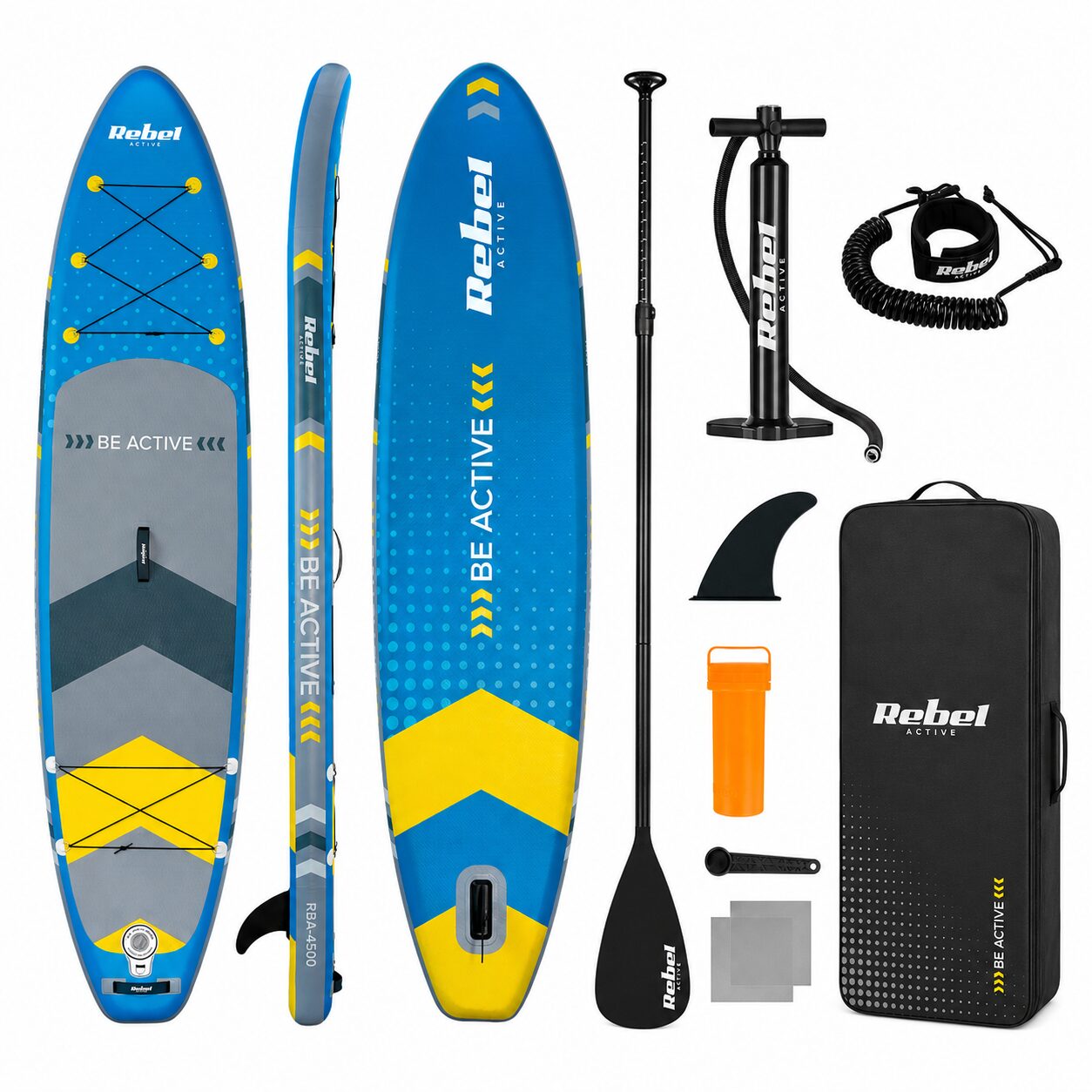 REBEL ACTIVE RBA-4500 SUP Gonfiabile Touring 350 cm – Blu
