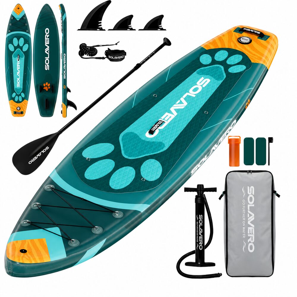 SOLAVERO Pet Style SUP Gonfiabile 350 cm – Kit Completo