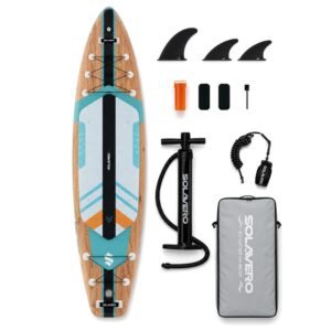 SOLAVERO Light Wood SUP 350×89×15 cm set e accessori