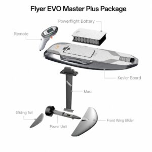 Waydoo Flyer EVO Master Plus eFoil 75 L Kevlar Onyx Black set e accessori