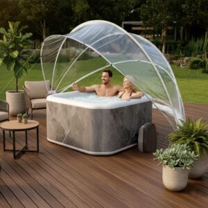 AVENLI Tenda Protettiva per SPA 360 × 360 × 185 cm in utilizzo