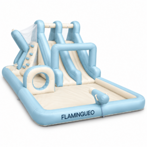 Flamingueo AXION parco acquatico gonfiabile – vista alternativa su sfondo bianco