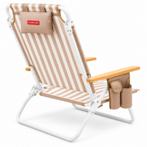 Flamingueo LORELEI sedia reclinabile beige – vista alternativa su sfondo bianco
