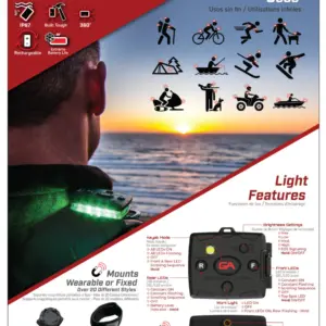 Guardian Angel Kayak Light Kit: retro della confezione e comandi delle luci